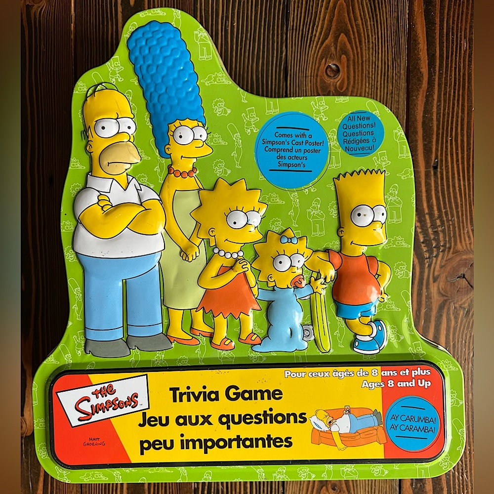 THE SIMPSONS • Trivia Game by Cardinal Games, tin box